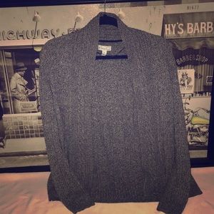 Grey knitted cardigan
